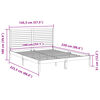 vidaXL Bedframe extra lang zonder matras massief hout 140x220 cm
