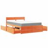 vidaXL Bed met lades en matras massief grenenhout wasbruin 120x200 cm