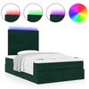 vidaXL Ottoman bed met matrassen en LED's 120x200cm fluweel