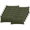 vidaXL Kussensloop 12 pcs ALMELO Groen 40 x 80 cm corduroy