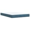 vidaXL Boxspring met matras fluweel blauw 140x200 cm