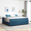 vidaXL Bedframe met matras Blauw 200 x 200 cm Stof