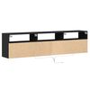 vidaXL TV-wandkast met LED Zwart 180x31x45 cm