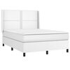 vidaXL Boxspring met matras en LED kunstleer zwart 140x190 cm