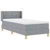 vidaXL Boxspringbed met matras Lichtgrijs 200 x 100 cm Polyester