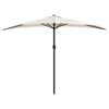 vidaXL Balkonparasol half met aluminium paal 300x155 cm zandkleurig