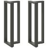 vidaXL Bartafelpoten 2 st T-vormig 50x35x(110-111) cm staal antraciet