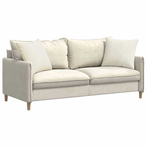 vidaXL Sofa Kussens 2 stuks Crème 50 x 50 cm Cordstof