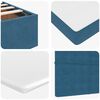 vidaXL Ottoman bed met matras 100x200 cm fluweel donkerblauw