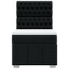 vidaXL Boxspring met matras stof zwart 90x190 cm