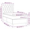 vidaXL Boxspring met matras en LED fluweel zwart 80x200 cm