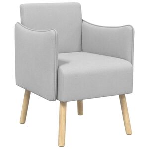vidaXL Accentstoel Lichtgrijs Korrelige velvet