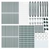 vidaXL Hek Post Anders 52 pcs Groen 3,2 x 3,2 x 200 cm Staal