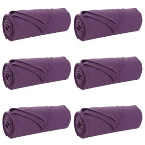 vidaXL Kleden 6 st Paars 270 x 240 cm 5.44 kg Fleece
