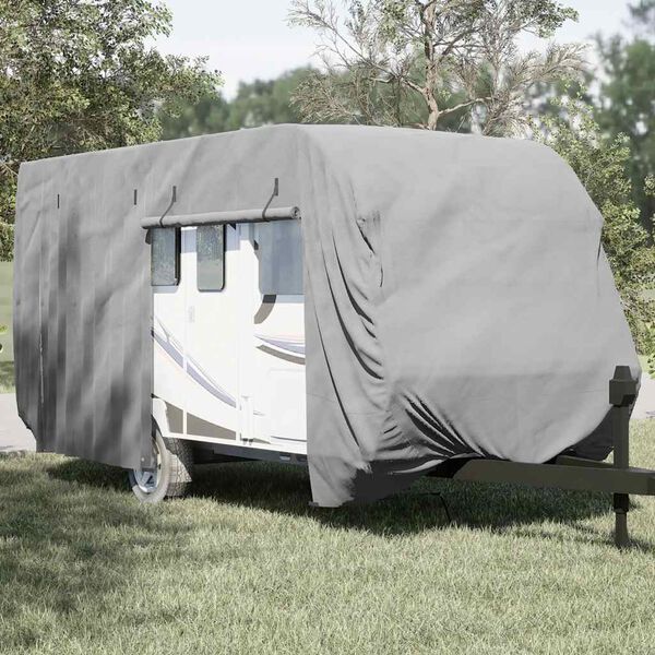 vidaXL Caravanhoes 550x250x220 cm vliesvlies grijs