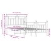 vidaXL Bedframe met hoofd- en voeteneinde metaal wit 120 x 190 cm
