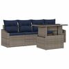 vidaXL Tuin Sofa Set 5 st Grijs poly rattan