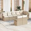vidaXL Tuin Sofa Set met kussen 8 pcs Beige poly rattan