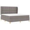 vidaXL Boxspringbed met Matras Donkergrijs 90x190 cm Taupe Stof