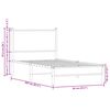 vidaXL Bedframe zonder matras metaal bruin eikenkleurig 80x200 cm