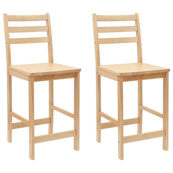 vidaXL Eettafelstoelen 2 pcs Naturel 40 x 47,5 x 99,5 cm