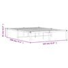 vidaXL Bedframe metaal zwart 135x190 cm
