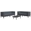 vidaXL Woonkamer Bank 2 pcs Donkergrijs 194 x 74,5 x 70,5 cm Fluweel