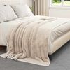 vidaXL Gooi Deken Beige 150 x 200 cm Fleece