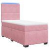 vidaXL Boxspring met matras fluweel roze 80x200 cm