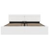vidaXL Bedframe met opslag hydraulisch LED kunstleer wit 160x200 cm