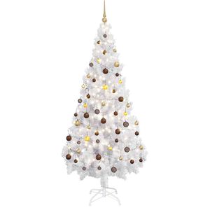 vidaXL Kunstkerstboom met verlichting en kerstballen 620 takken 180 cm