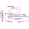 vidaXL Bedframe met Gevoerd Hoofdgedeelte Lichtgrijs 160 x 200 cm