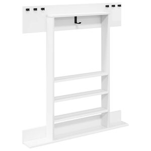 vidaXL Biljartkeu standaard Bewerkt hout 93 x 12 x 103 cm Glanzend Wit