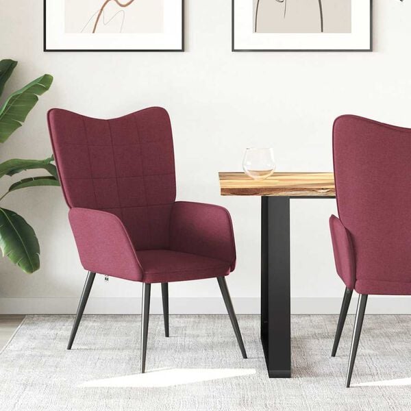 vidaXL Relaxstoel stof wijnrood