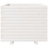 vidaXL Plantenbak 60x60x49,5 cm massief grenenhout wit