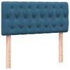 vidaXL Boxspring met matras fluweel donkerblauw 100x210 cm