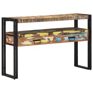 vidaXL Wandtafel Multikleur 120 x 33 x 75 cm Massief Gerecycled Hout