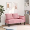 vidaXL Chaise longue met kussens fluweel roze
