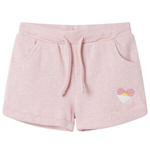 Kindershorts met trekkoord 140 gemengd lichtroze