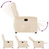 vidaXL Fauteuil verstelbaar microvezelstof beige
