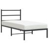 vidaXL Bedframe met hoofdbord metaal zwart 90x200 cm