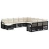 vidaXL Tuinbankenset 12 pcs Zwart poly rattan