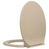 vidaXL Toiletbril soft-close ovaal beige