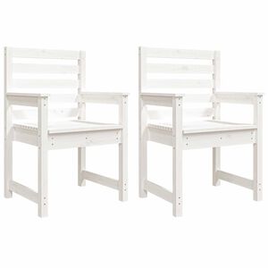 vidaXL Tuinstoelen 2 st 60x48x91 cm massief grenenhout wit