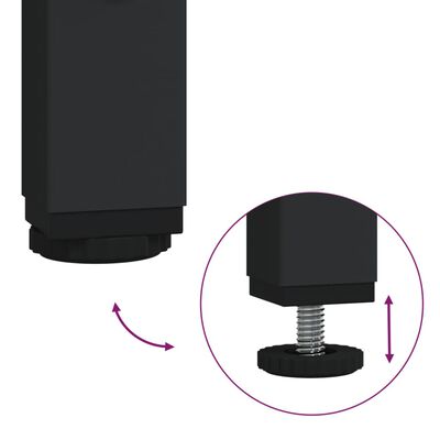vidaXL Monitorstandaard 85x23x15,5 cm bewerkt hout zwart