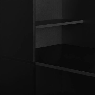 vidaXL Bartafel met kast 115x59x200 cm zwart