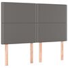 vidaXL Hoofdbord grijs 144x5x118/128 cm kunstleer