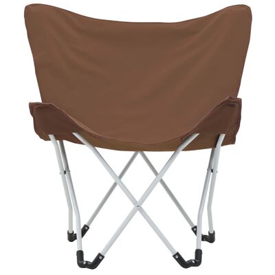 vidaXL Vlinderstoelen inklapbaar bruin 2 st