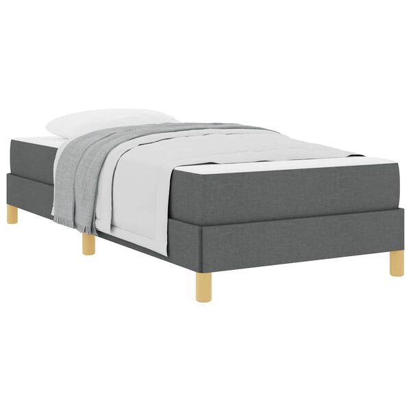 vidaXL Boxspringbed Donkergrijs 80 x 200 cm Stof