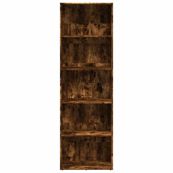 vidaXL Boekenkast 60x30x189 cm bewerkt hout gerookt eikenkleurig